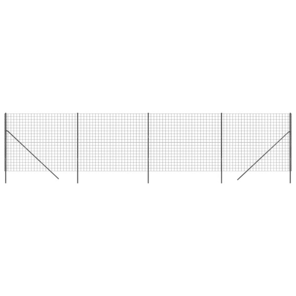vidaXL Clôture en treillis métallique anthracite 2x10 m