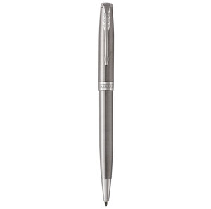 PARKER Sonnet Stylo bille  acier inoxydable  Recharge noire pointe moyenne  Coffret cadeau