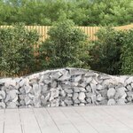 vidaXL Paniers à gabions arqués 15 Pièces 400x50x60/80 cm Fer galvanisé