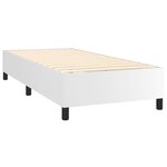 vidaXL Sommier à lattes de lit avec matelas Blanc 80x200 cm Similicuir