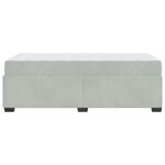 vidaXL Cadre de lit avec matelas Gris clair 90 x 200 cm Velours