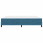 vidaXL Lit à ressorts avec matelas Bleu foncé 200 x 200 cm tissu