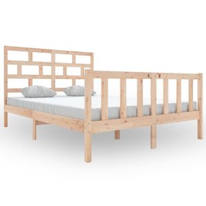vidaXL Cadre de lit sans matelas bois massif 120x200 cm