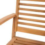 vidaXL Chaises de jardin 2 Pièces Naturel 60 x 65 x 76.5 cm