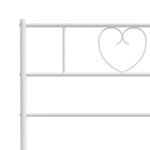 vidaXL Tête de lit de remplacement métal blanc 200 cm