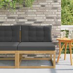 vidaXL Sofa de milieu extérieur Polyester Blanc