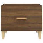 vidaXL Tables basses 2 Pièces chêne marron 50x50x40 cm bois d'ingénierie