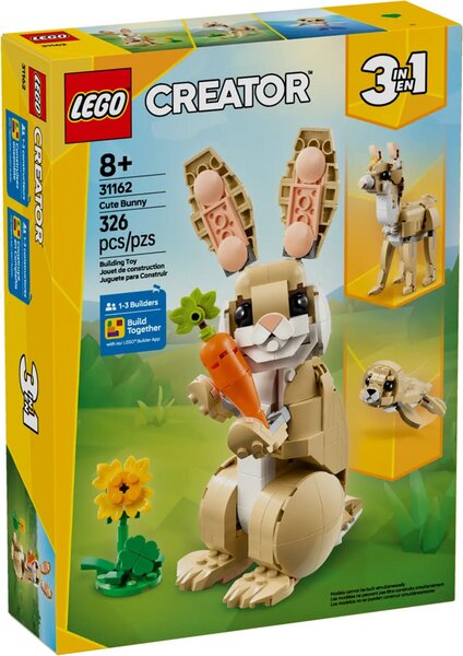 LEGO Creator - Ensemble de construction L'adorable lapin 31162 - 3 en 1 pour enfants de 8 ans et plus