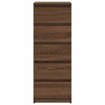 vidaXL Buffet avec tiroirs chêne marron 37 5x35x99cm bois d'ingénierie