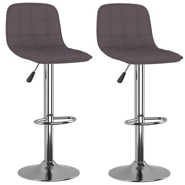 vidaXL Tabourets de bar lot de 2 taupe tissu
