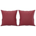 vidaXL Canapé 2 places avec oreillers bordeaux 140 cm similicuir