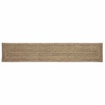 vidaXL Tapis de surface Rectangulaire Naturel et Noir 60 x 400 cm Jute