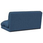 vidaXL Fauteuil de sol ajustable Bleu Tissu