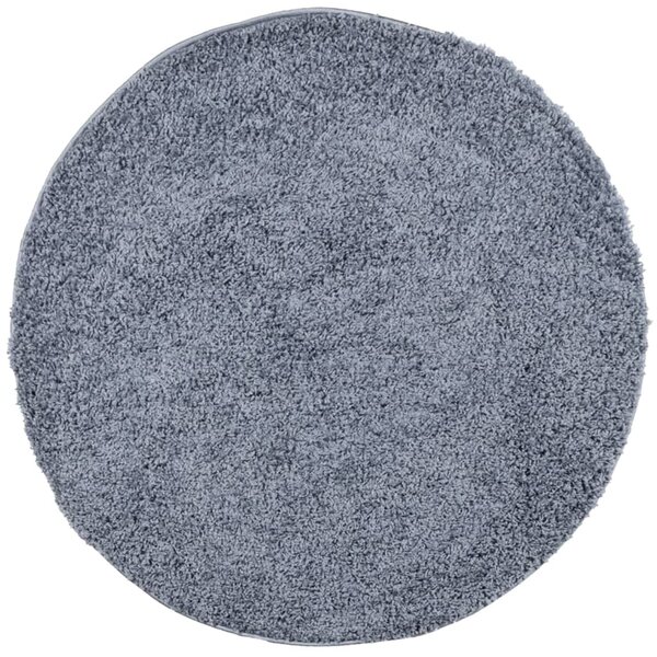 vidaXL Tapis shaggy PAMPLONA poils longs moderne bleu Ø 240 cm