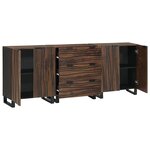 vidaXL Ensemble de mobilier de salle de bain avec tiroir 3 Pièces Marron