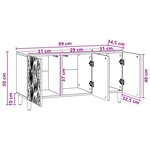 vidaXL Meuble TV 99 x 34 5 x 50 cm Gris béton Bois d'ingénierie