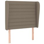 vidaXL Sommier à lattes de lit avec matelas Taupe 90x190 cm Tissu