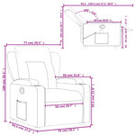 vidaXL Fauteuil inclinable Marron Similicuir