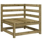 vidaXL Salon de jardin 9 Pièces bois de pin imprégné