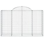 vidaXL Paniers à gabions arqués 30 Pièces 200x50x120/140 cm Fer galvanisé