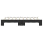 vidaXL Lit de jour avec lit gigogne noir 90x190 cm tissu