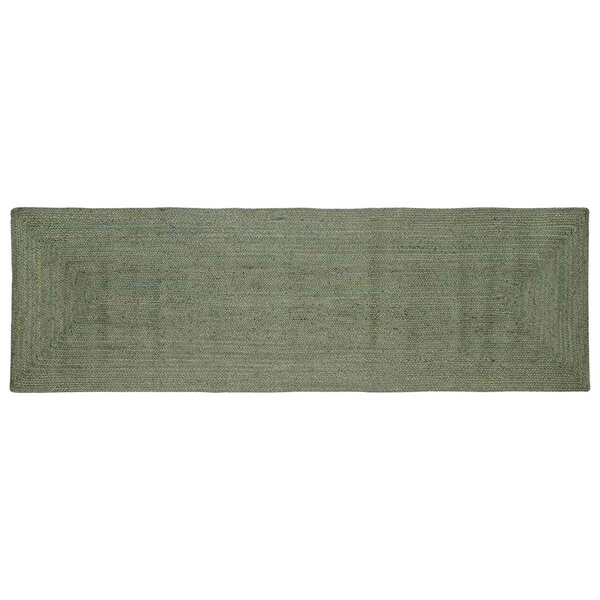 vidaXL Tapis de surface Rectangulaire Vert olive 80 x 250 cm Jute
