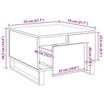 vidaXL Table basse Bois Ancien 55 x 55 x 36 5 cm Bois d'ingénierie