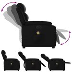 vidaXL Fauteuil inclinable de massage électrique noir similicuir
