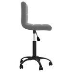 vidaXL Chaise pivotante de bureau Gris foncé Velours