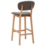 vidaXL Tabourets de bar lot de 2 taupe tissu