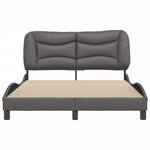 vidaXL Cadre de lit avec tête de lit Gris 140x200 cm Similicuir