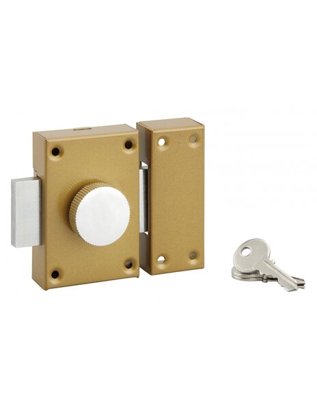 SP - Verrou à bouton  cylindre Ø25 x 45 mm  3 clés - SP