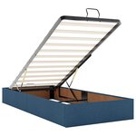 VidaXL Cadre de lit ottoman avec matelas bleu 200x200cm tissu