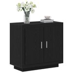 vidaXL Buffet Chêne noir 80 x 40 x 75 cm Bois d'ingénierie