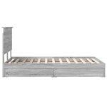 vidaXL Lit de Rangement Gris Sonoma 120 x 200 cm Bois d'ingénierie