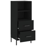 vidaXL Buffet Noir 34 5x34x90 cm Bois d'ingénierie