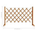 vidaXL Clôture en treillis de jardin Orange 120x90 cm Bois de sapin