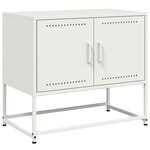 vidaXL Meuble TV blanc 68 5x39x60 5 cm acier