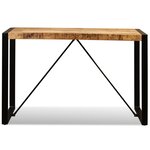 vidaXL Table de salle à manger Bois de manguier brut 120 cm