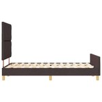 vidaXL Cadre de lit avec tête de lit Marron foncé 120 x 190 cm tissu