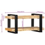vidaXL Étagère murale 70x33x35 cm bois de manguier massif brut