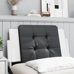 vidaXL Coussin de tête de lit noir et blanc 90 cm similicuir