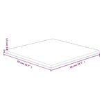 vidaXL Dessus de table carré 50x50x1 5 cm Bois chêne massif non traité