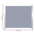 vidaXL Auvent latéral rétractable 120 x 300 cm Gris