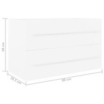 vidaXL Armoire d'évier Blanc 80x38 5x48 cm Bois d’ingénierie