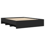 vidaXL Cadre de lit sans matelas noir 150x200 cm bois d'ingénierie