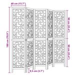 vidaXL Cloison de séparation 5 panneaux marron bois paulownia massif