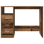 vidaXL Bureau vieux bois 102x50x76 cm bois d'ingénierie