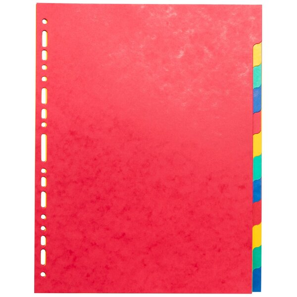 Intercalaires Carte Lustrée 225g 12 Positions - Format 24x32cm - Couleurs Assorties - X 5 - Exacompta
