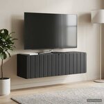 vidaXL Meuble TV mural 98 x 31 x 30 cm Noir Bois d'ingénierie